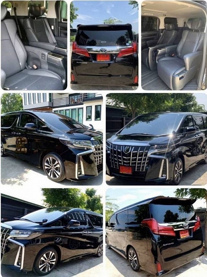 Charter van alphard 8,500 baht per day, including fuel, including expressway 1 day, 10 hours, more than 10 hours, OT 500 baht per hour